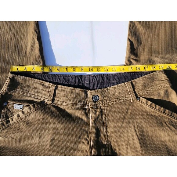 Kuhl Mens Pants Patina Dye Outdoor Tan Casual work Pin striped 38x32” - Picture 5 of 16